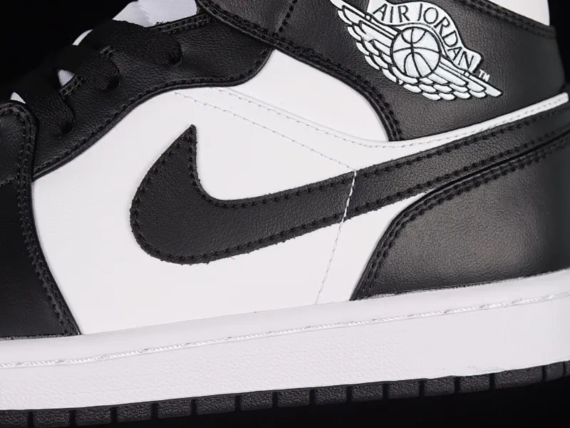 All Categories Air Jordan Jordan Series Basketball Shoes Air Jordan 1 Mid Air Jordan 1 Mid "Panda" AJ1 Joe 1 Black and White Panda Zhongbang Basketball Shoes DV0991-101